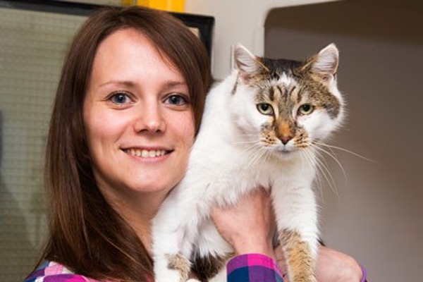 Microchip reunites cat with happy owner six years later