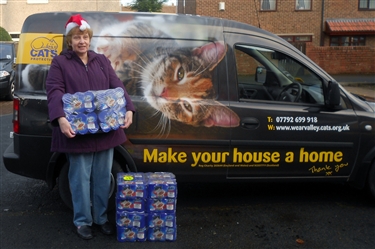 Supporter donates competition winnings in cat food 