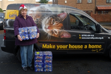 Supporter donates competition winnings in cat food Supporter donates competition winnings in cat food