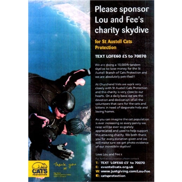 Skydive for cats Skydive for cats