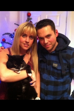 Socks with his celebrity dad Bruno Langley