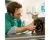 Male vet with brown tabby cat