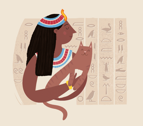 animated gif history of cats – egypt