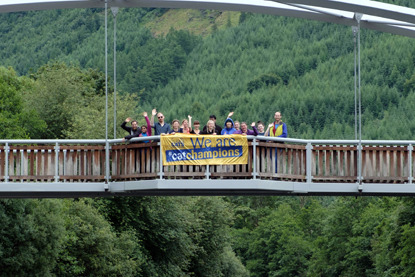 group of Cats Protection volunteers on mountain trek