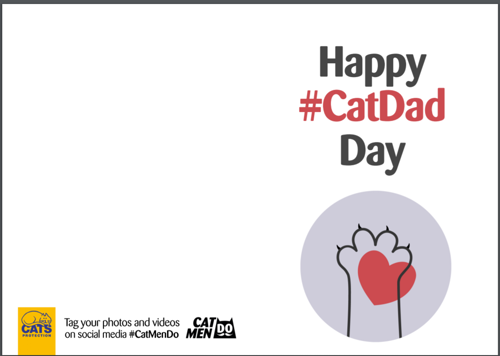 Cats Protection Father's Day card – #CatDad day design