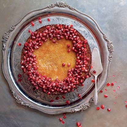 Clementine and pomegranate cake