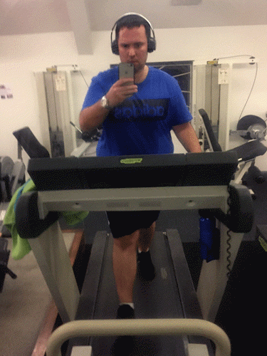 man on treadmill