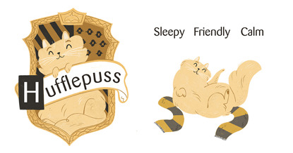 Hufflepuss cat house crest