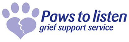 Paws to listen grief support service logo