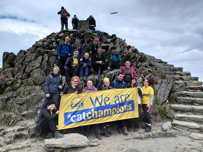 The Snowdon trekking team of Cats Protection Cat Champions