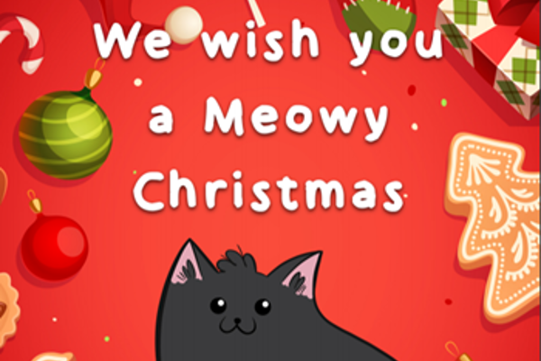 Christmas cards for cat lovers – free to download