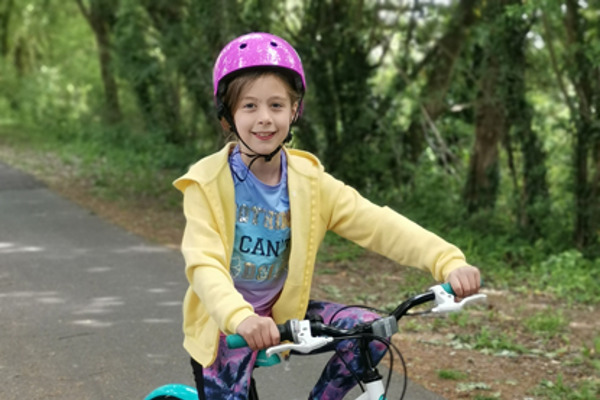 Hallie’s crazy cycling challenge raises money for cats