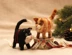 Needle Felt Cats Winter