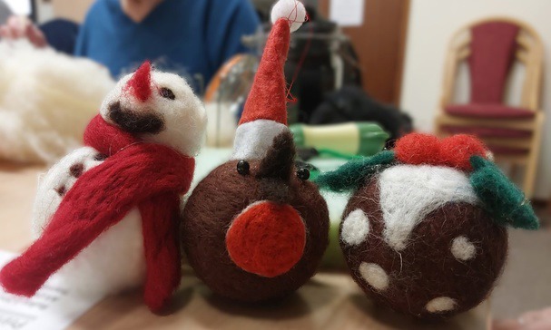 Christmas Needle Felting Workshop Devon