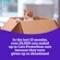 A ginger-and-white cat peering out of a cardboard box. Text says 'In the last 12 months, over 26,000 cats ended up in Cats Protection care because they were given up or abandoned.'