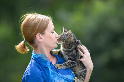 cat and carer