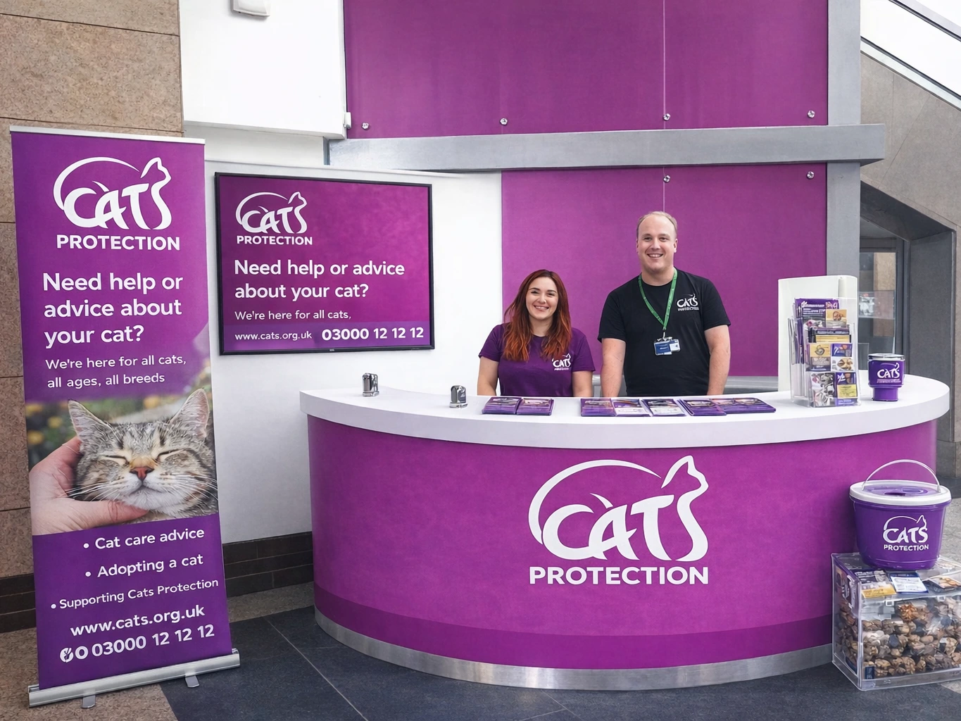 Information stand at Drakes Circus