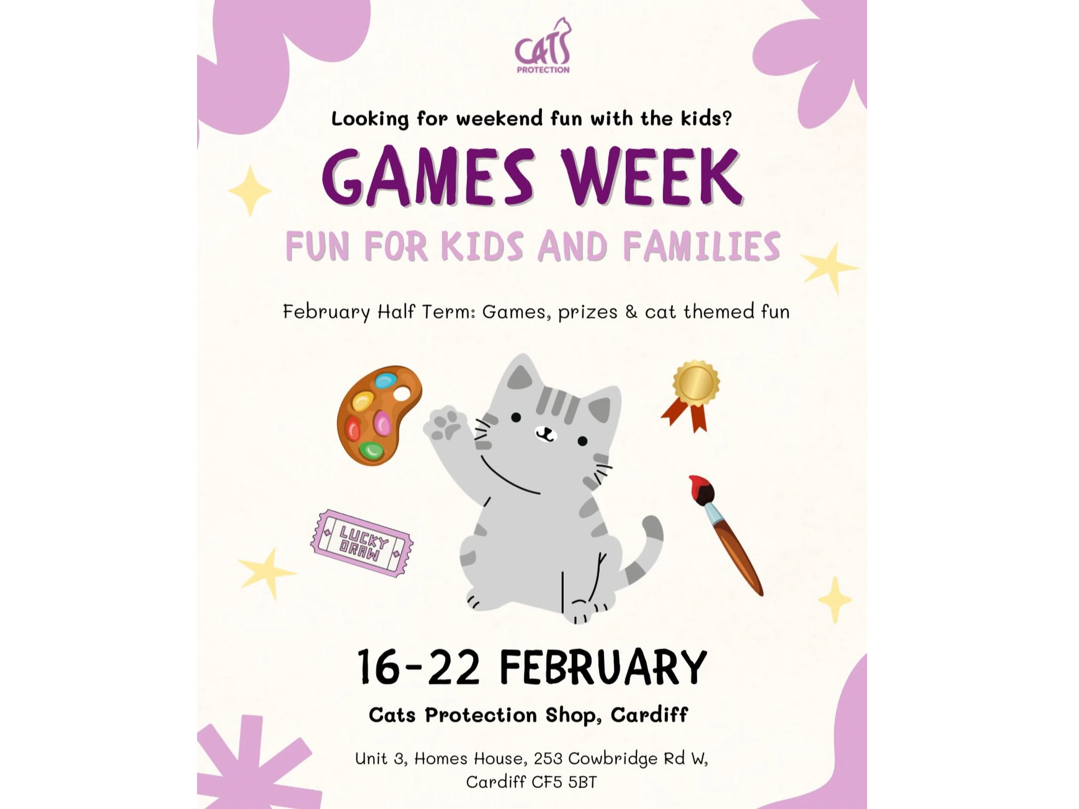 Games Week at Cardiff Cats Protection Charity Shop