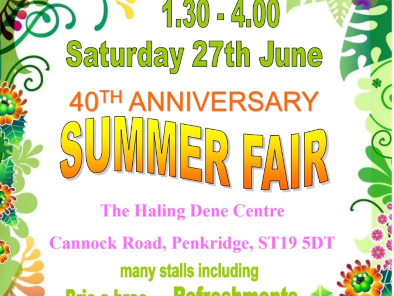 Summer Fair and 40th Celebration