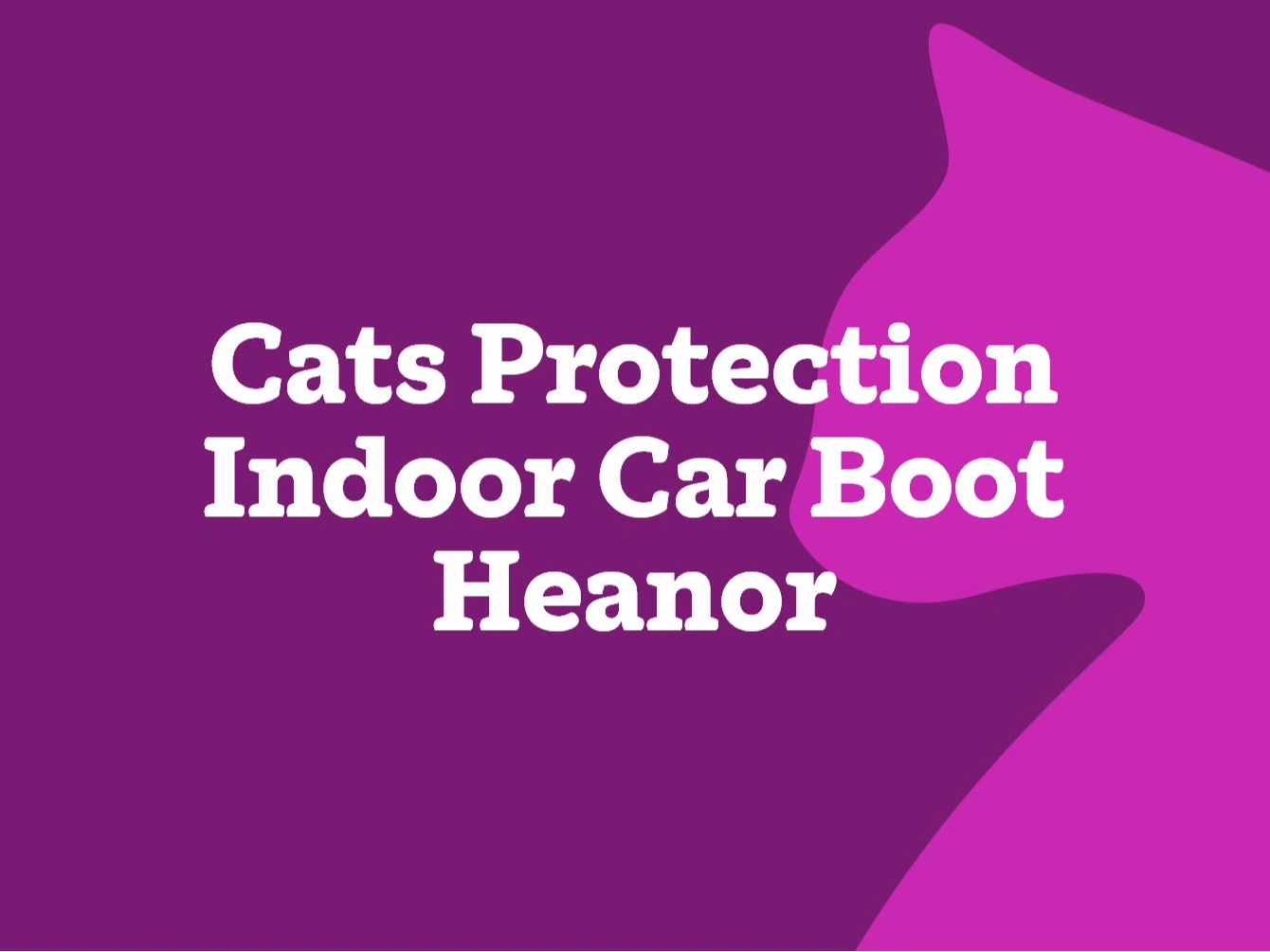 Indoor Car Boot Fundraiser