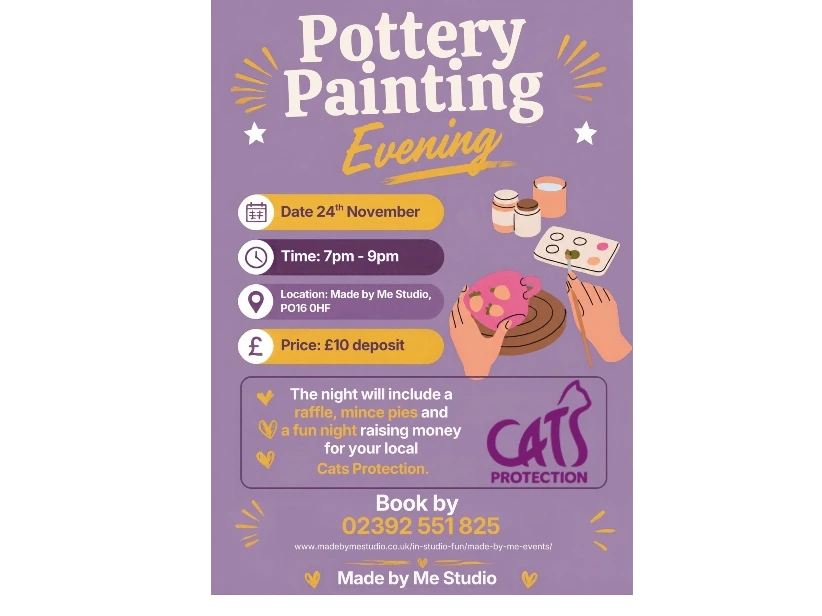 Pottery Painting evening at Made By Me, Fareham