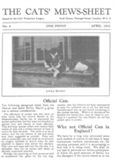 The Cats' Mews-sheet 1931 The Cats' Mews-sheet 1931