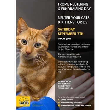 Neutering & Fundraising Day - Frome