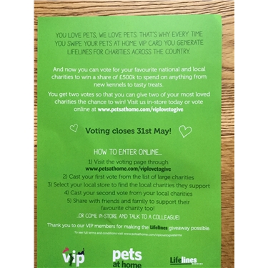 Pets at Home Love to Give promotion