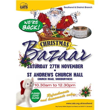 Please support our Christmas Bazaar on Saturday 27 November 