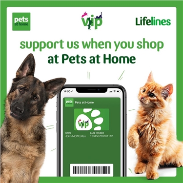 Are you a Pets at Home Customer? Please consider supporting us through their VIP Club.