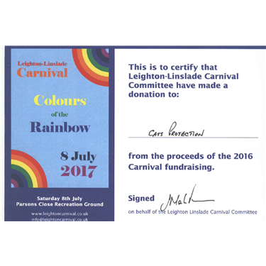 Leighton Linslade Carnival Committee Donation Leighton Linslade Carnival Committee Donation